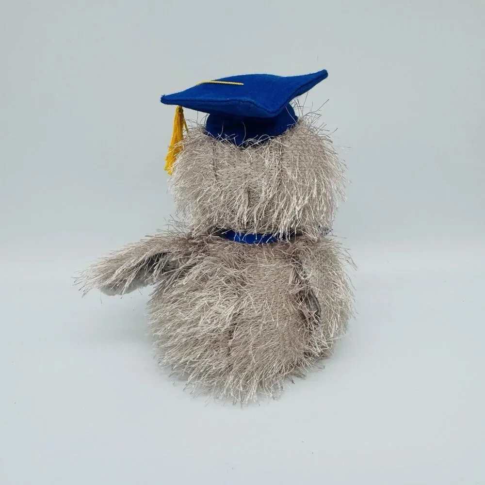 Aurora World  Graduation White Owl Soft Plush Animal Rainbow Tag Rare